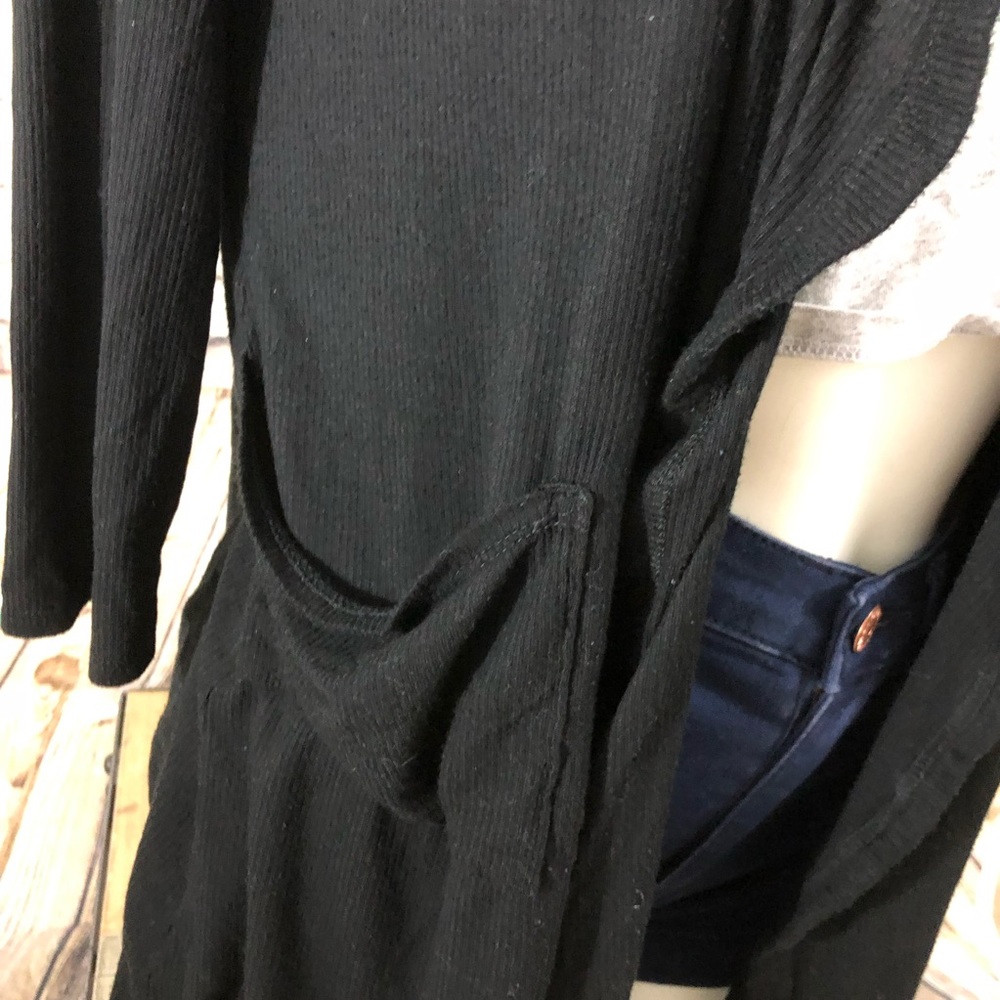 Black open knit cardigan with pockets size small - Picture 5 of 5